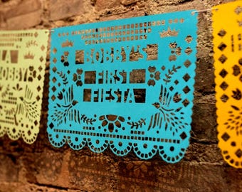 Custom Birthday Banner, Personalized Papel Picado Fiesta Banner, Mexican Party Backdrop