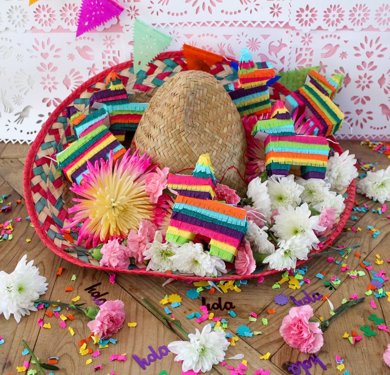 3 Mini Pinata Party Favors Cinco De Mayo Fiesta Decoration Etsy