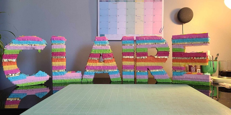 1x 10 Fringe Letter or Number Decoration, Custom Pinata Decoration, Cinco de Mayo, Fiesta Birthday, Baby Shower, Letters Sold Individually image 2