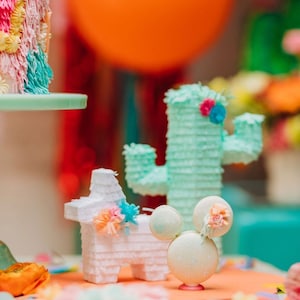 3 Mini Llama Piñatas, Mini Donkey Party Favor, Mini Pinata, Llama Birthday Party, Boho Fiesta, Llama Baby Shower, Fiesta Birthday, Set of 3 image 2