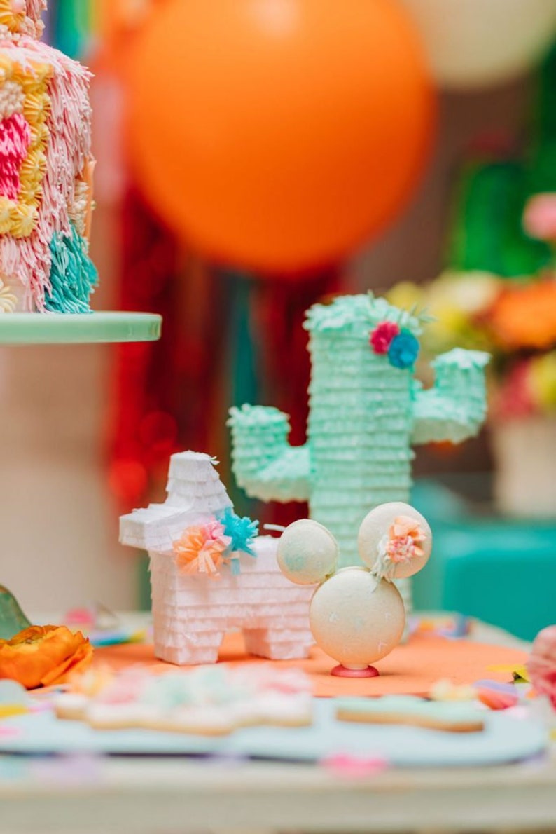 3 Mini Llama Piñatas, Mini Donkey Party Favor, Mini Pinata, Llama Birthday Party, Boho Fiesta, Llama Baby Shower, Fiesta Birthday, Set of 3 image 2