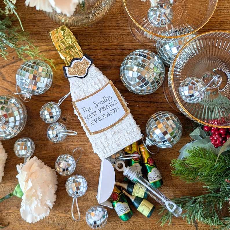 Personalized New Years Champagne Party Favor Boxes - Fillable Party Favor, NYE  Party Supplies, New Years Eve Party Decor, Custom NYE Decor
