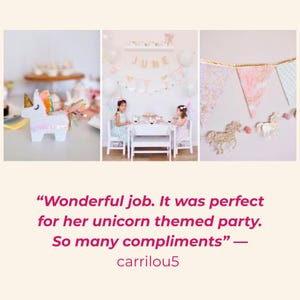 Unicorn Party Favors - Mini Unicorn Pinatas by Lula Flora image 9