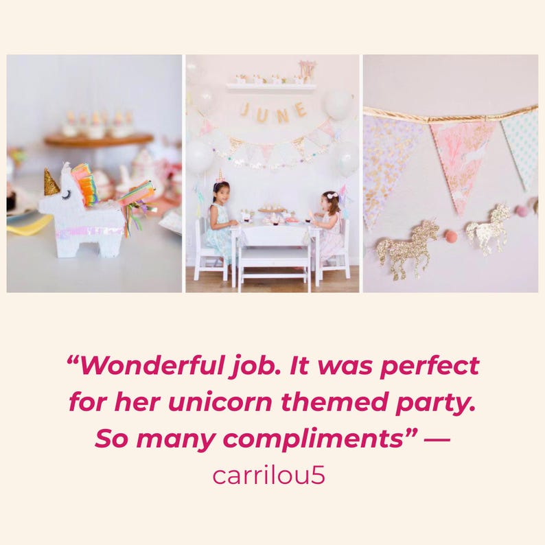 Unicorn Party Favors - Mini Unicorn Pinatas by Lula Flora image 9