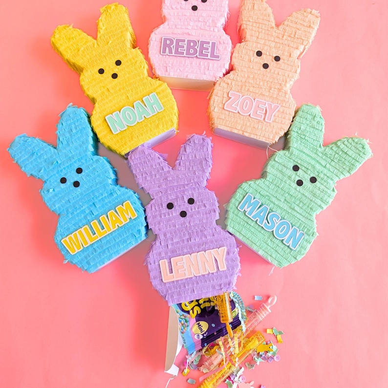 Personalized and Fillable Easter Bunnies for Kids | Basket Stuffers | Custom Easter Gifts | Marshmallow Bunny