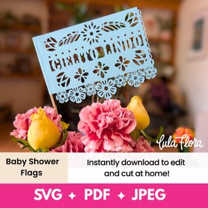 Papel Picado Cielito Lindo: Mexican Baby Shower SVG Cut Files (Digital Download)