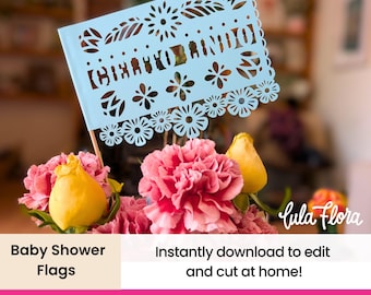 Papel Picado Cielito Lindo: Mexican Baby Shower SVG Cut Files (Digital Download)