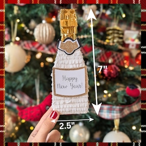 Personalized New Years Champagne Party Favor Boxes - Fillable NYE Decor