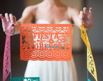 Fiesta Decorations, Papel Picado Banners, Cinco de Mayo, Weddings, Birthday Fiestas, Bachelorette Party Decoration, Fiesta Party Decor