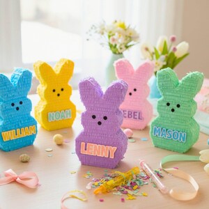 Personalized and Fillable Easter Bunnies for Kids | Basket Stuffers | Custom Easter Gifts | Marshmallow Bunny