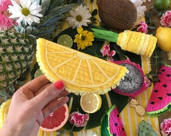 Lemon Wedge Mini Pinata, (1) Lemon Party Favor, Tutti Fruity Party, Twotti Frutti, Tutti Frutti, Fruit Theme Party, Listing for 1 Pinata