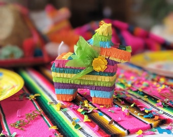 Mini Donkey Pinata Party Favors (3) | First Fiesta Birthday | Fiesta Party Decoration | Fiesta Treat Boxes | Taco Twosday | Cinco de Mayo