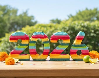 Class of 2026 Fringe Numbers | 10" Piñata Style Graduation Decor (Custom Colors)