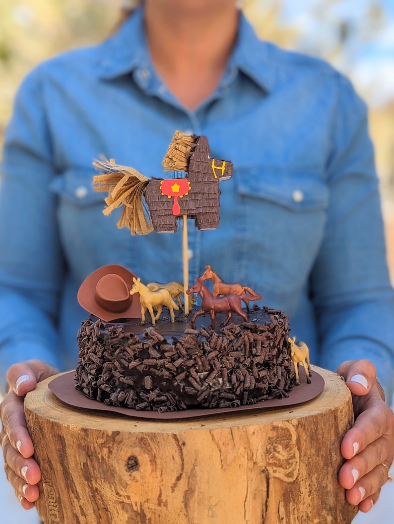 First Rodeo Cake Topper 1 Mini Horse Topper Cowboy - Etsy
