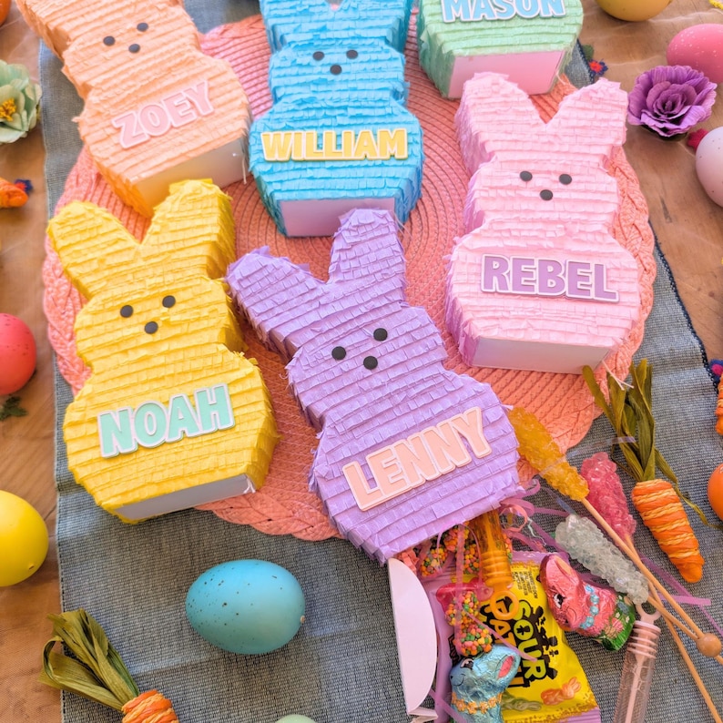 Personalized and Fillable Easter Bunnies for Kids | Basket Stuffers | Custom Easter Gifts | Marshmallow Bunny