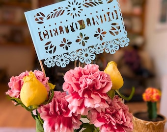 Personalized Papel Picado Flags: Cielito Lindo Baby Shower Decor