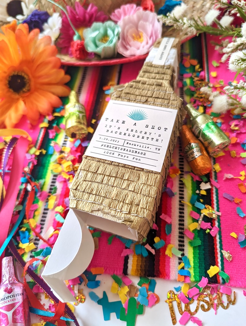 Tequila Bridesmaid Proposal 1, Mini Tequila Piñata, Bridesmaid Gift, Cinco de Mayo, Bachelorette Gift, Hangover Kit, Mexico Welcome Bag image 10