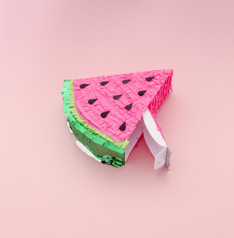 Watermelon Piñata Party Favor, Mini Tropical Fruit Piñata, Twotti Fruity, Luau, Tutti Fruitti, One in a Melon, Watermelon Pinata, 1 SLICE image 10