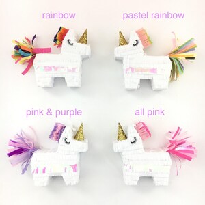 Unicorn Party Favors - Mini Unicorn Pinatas by Lula Flora image 10