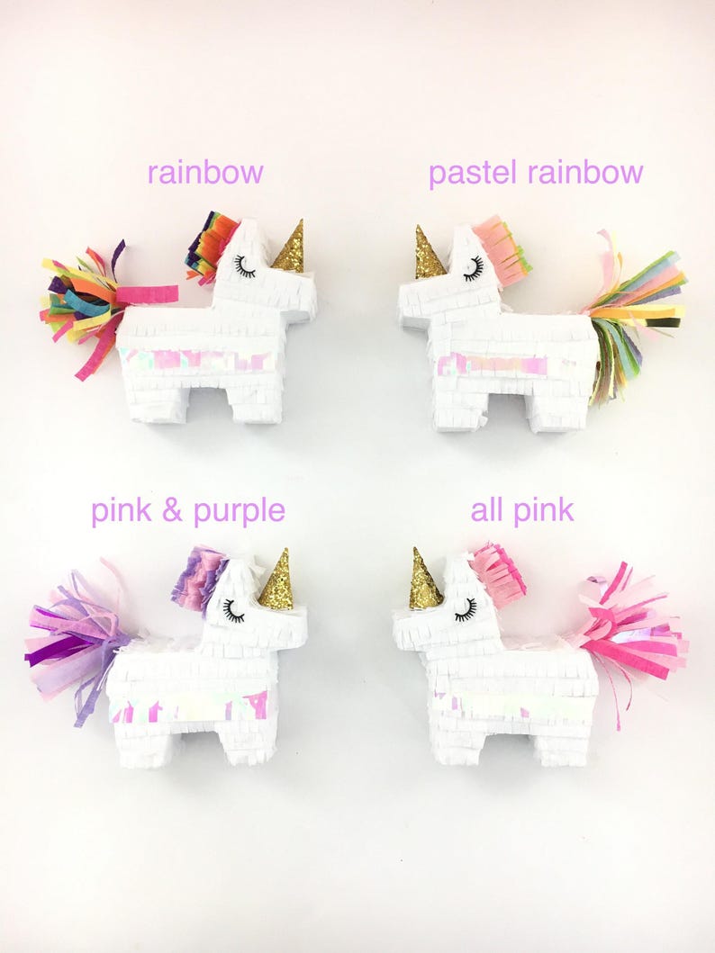 Unicorn Party Favors - Mini Unicorn Pinatas by Lula Flora image 10