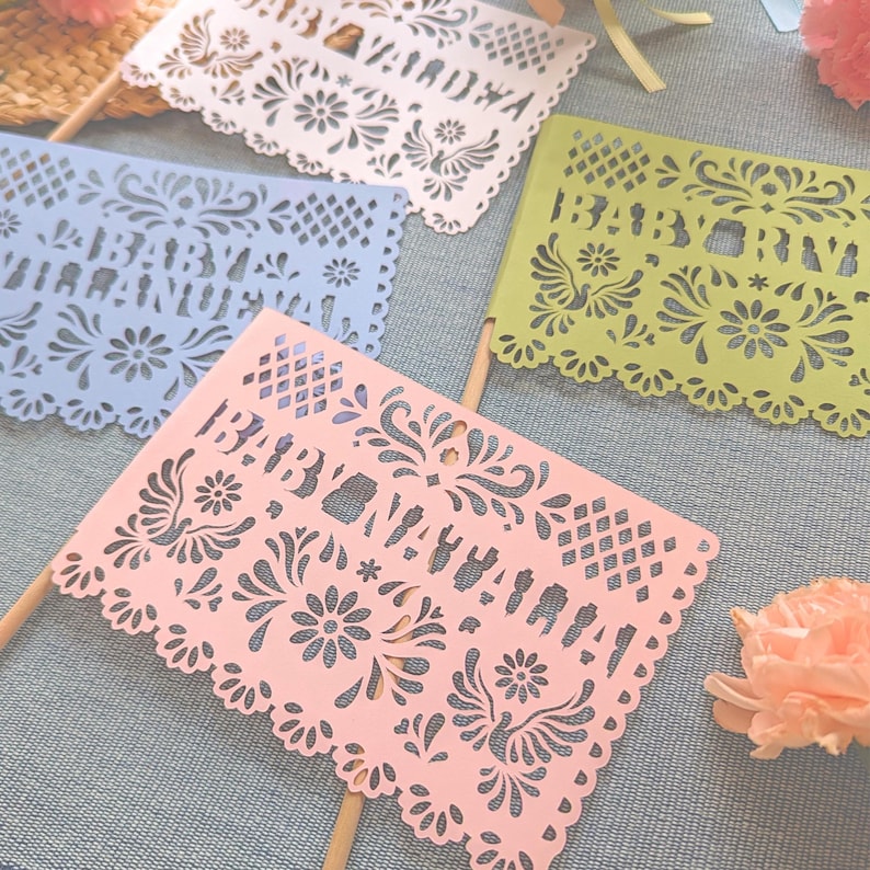 Cielito Lindo Centerpiece Flag -  Custom Papel Picado by Lula Flora