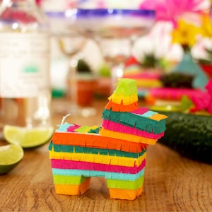 3 Mini Donkey Pinata Party Favors, Cinco de Mayo, Fiesta Decoration, Bridesmaid Proposals, Fiesta Wedding Favor, Mexican Wedding Welcome Bag image 1