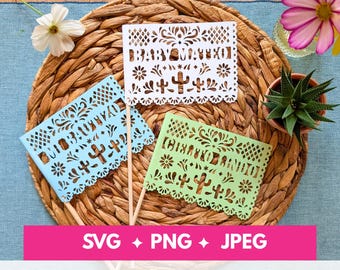 サボテン シエリト リンド SVG フラグ: ベビー シャワー パペル ピカド (デジタル ダウンロード)