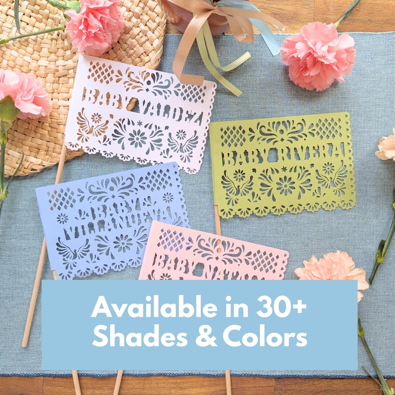 Cielito Lindo Centerpiece Flag -  Custom Papel Picado by Lula Flora