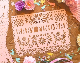 Personalized Cielito Lindo Papel Picado Banner: Custom Fiesta Baby Shower Decorations