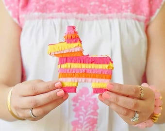 Handmade Mini Piñata Favors, 4 Inch Fillable, Fiesta Wedding & Baby Shower Decor