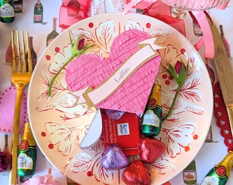 Personalized Heart Piñata Gift Box: Galentine's Day Party Favor