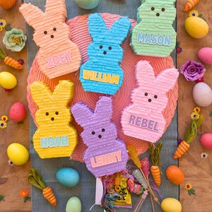 Personalized and Fillable Easter Bunnies for Kids | Basket Stuffers | Custom Easter Gifts | Marshmallow Bunny
