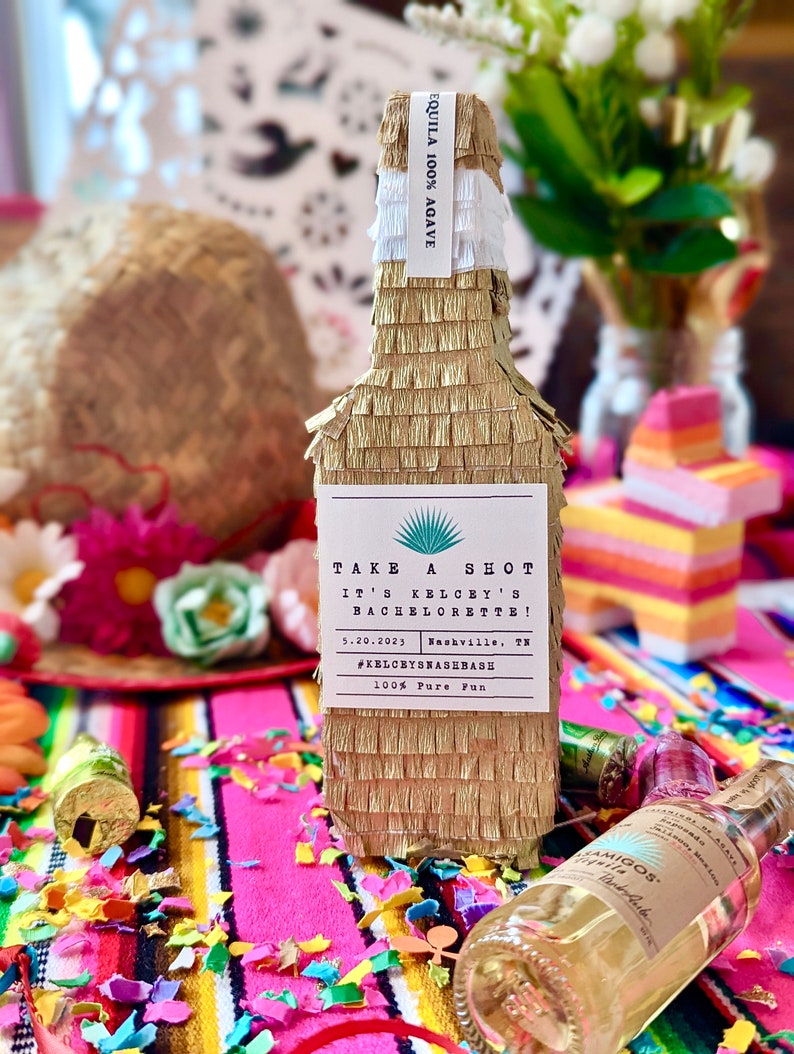 Tequila Bridesmaid Proposal 1, Mini Tequila Piñata, Bridesmaid Gift, Cinco de Mayo, Bachelorette Gift, Hangover Kit, Mexico Welcome Bag image 9