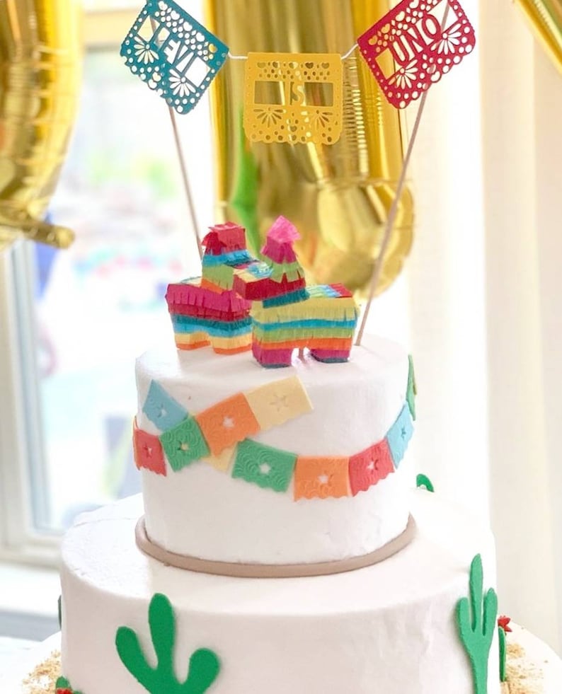 Mini Donkey Pinata Cake Topper 1, Pinata Cake Topper, Cinco de Mayo, Fiesta Birthday Cake, Fiesta Wedding, Fiesta Decoration, First Fiesta image 7