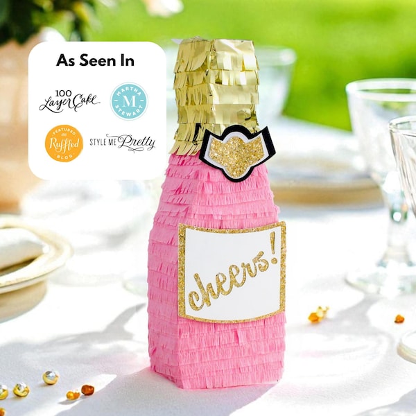 Bridesmaid Proposal — Mini Champagne Pinata with Custom Name Label, Keepsake Favor for MOH & Bridesmaids