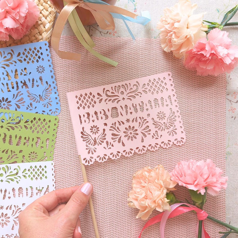 Cielito Lindo Centerpiece Flag -  Custom Papel Picado by Lula Flora