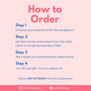 Conejitos de Pascua personalizados y rellenables para niños / Rellenos para cestas / Regalos de Pascua personalizados / Conejito de malvavisco imagen 4