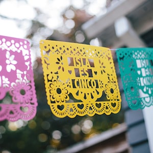 Personalized Fiesta Birthday Banner 1, Baby Shower Banner, Custom Papel Picado, Party Decoration, First Fiesta, Personalized Wedding Decor image 3