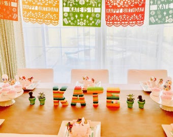 Custom Papel Picado Banner: Fiesta Birthday Decorations
