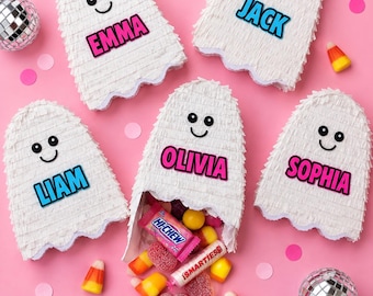 Personalized Halloween Ghost for Kids | Fillable Halloween Treat Box | Boo Basket Stuffer
