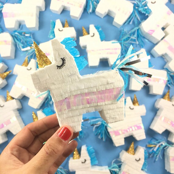 mini unicorn pinata 3 unicorn pinata unicorn party favors etsy