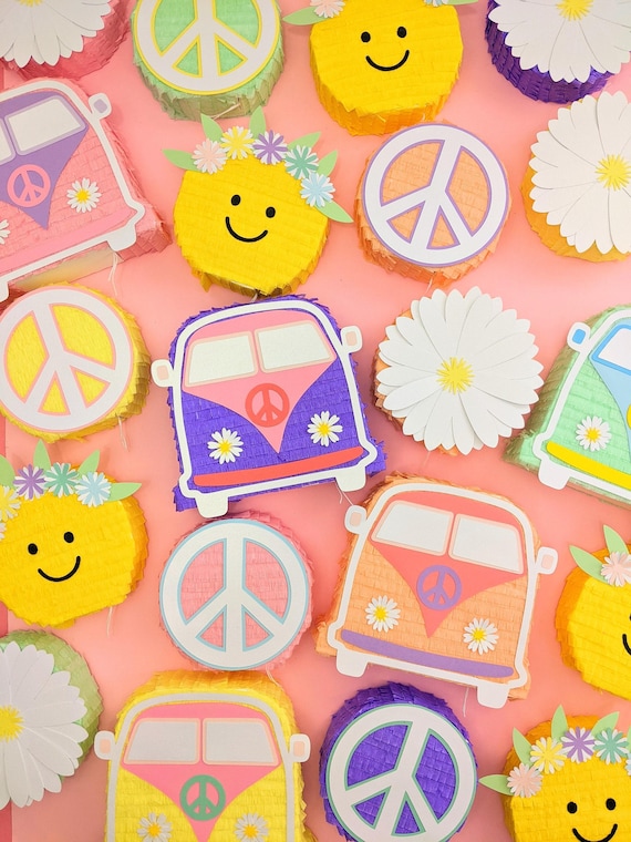 Peace Sign Mini Pinata: Groovy One Party Favor, 70's Theme