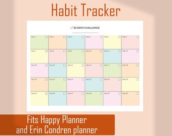 happy planner habit tracker