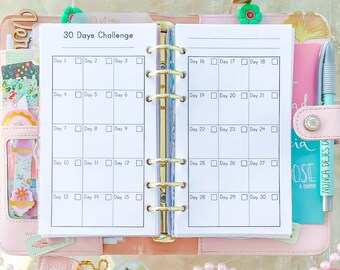 Habit Tracker Personal Size Printable Filofax Personal Inserts