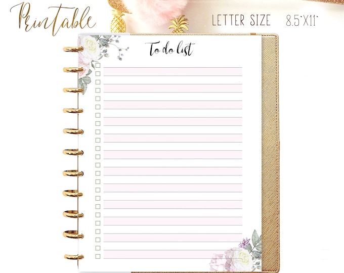 Printable To Do List made to fit Big Happy Planner Inserts