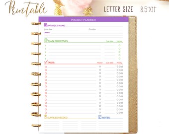 Project Planner Printable Big Happy Planner Inserts, Craft Planner 2021