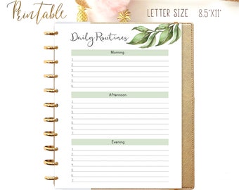 Cleaning Checklist, Letter Size Planner, Big Happy Planner Inserts, Printable Household binder