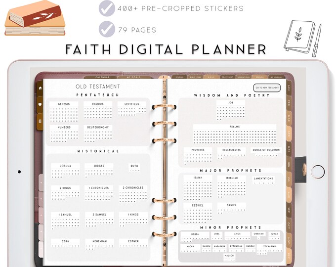 Christian Planner, Digital planner, Gift For Him, Faith Planner, Notability Planner, Goodnotes Template, Masculine Planner