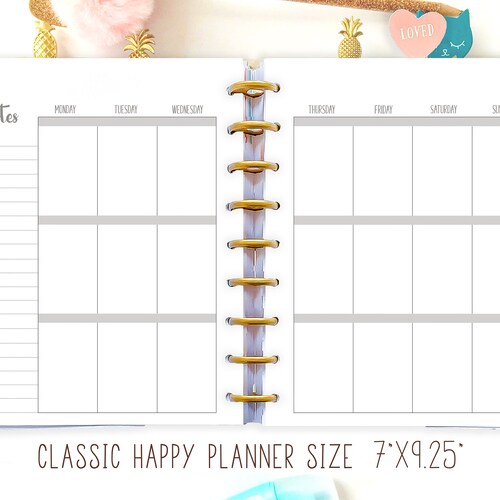 Happy Planner Tracker Printable Inserts Column Inserts | Etsy
