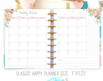 Happy Planner Monthly Printable | Etsy